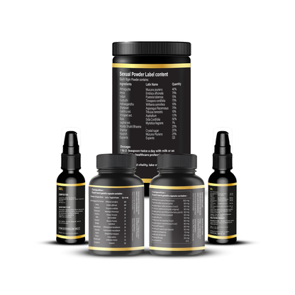 Zenius Xtra Power Gold Kit (Night, 30 Capsule + Morning, 30 Capsule + 50ml Oil + 50ml Gel + 100gm Powder)