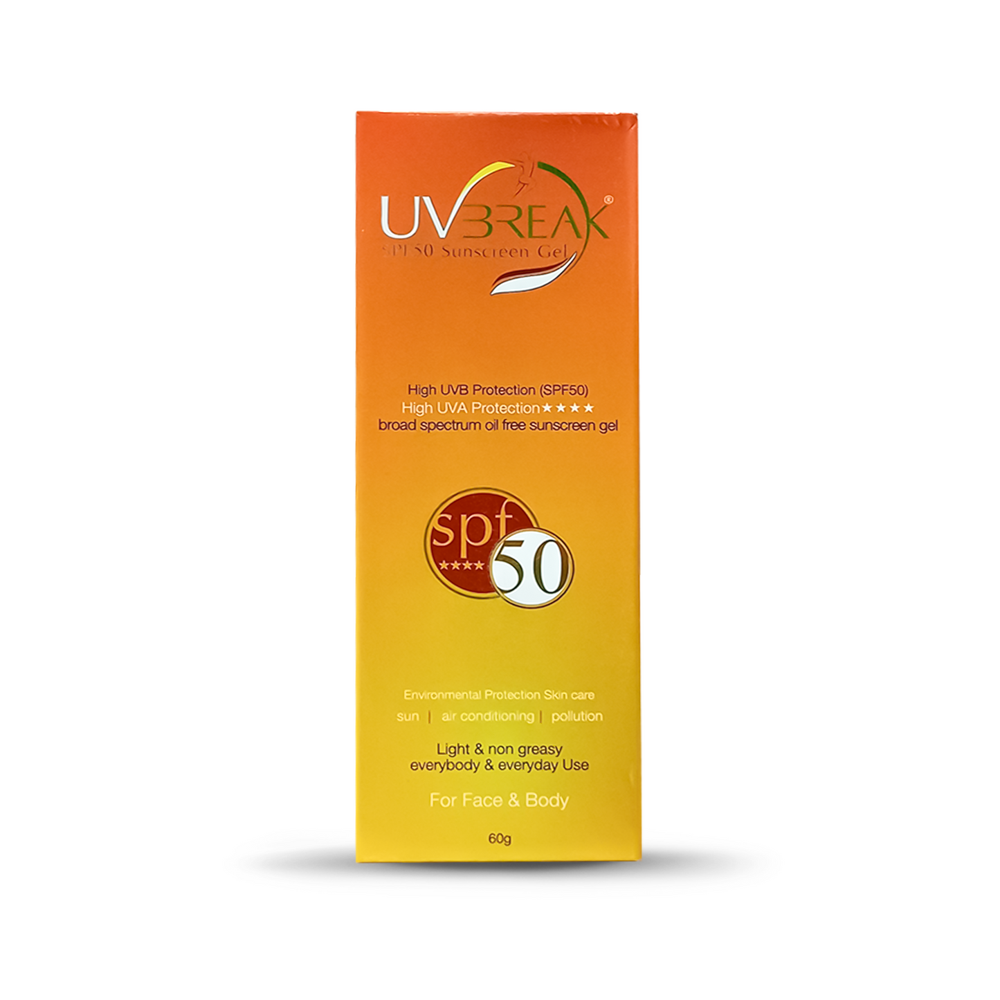 UV Break Sunscreen SPF 50 Gel, 60gm