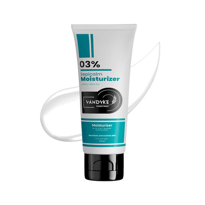 Vandyke Sepicalm 3% Face Moisturiser for Oily, Acne Prone & Sensitive Skin (Fragrance Free), 100gm
