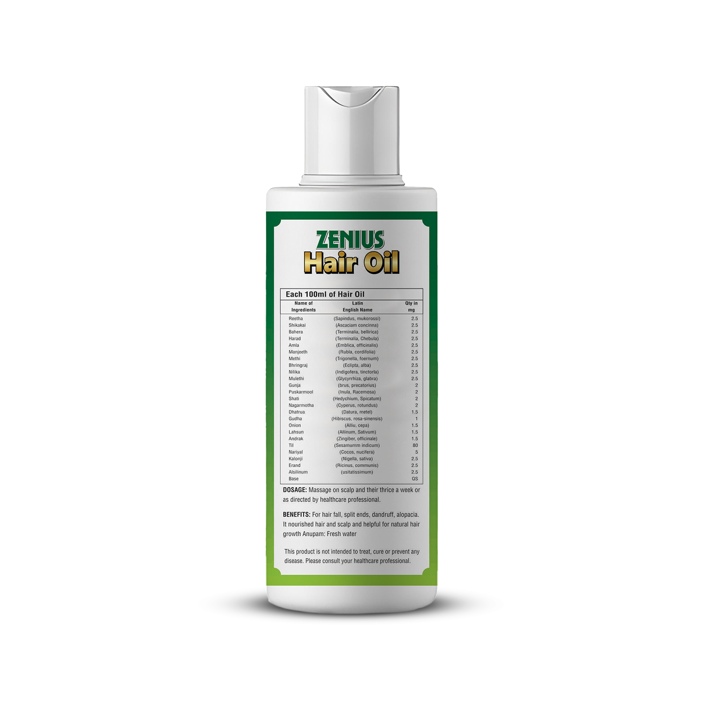 Zenius Hair Oil For Hair Growth, Hair Fall & Reduces Dandruff, 200ml