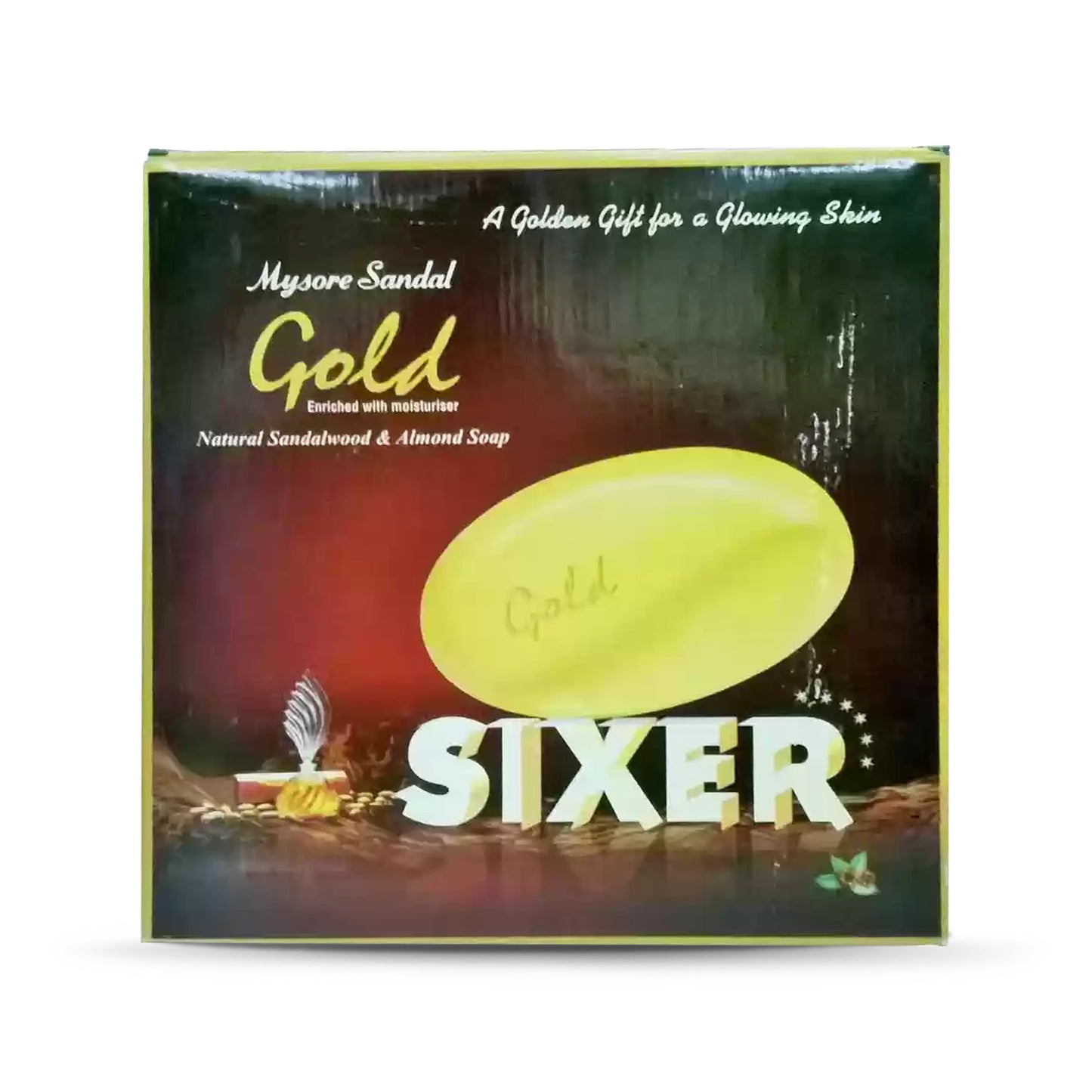Mysore Sandal Gold Sixer Soap, 6x125gm