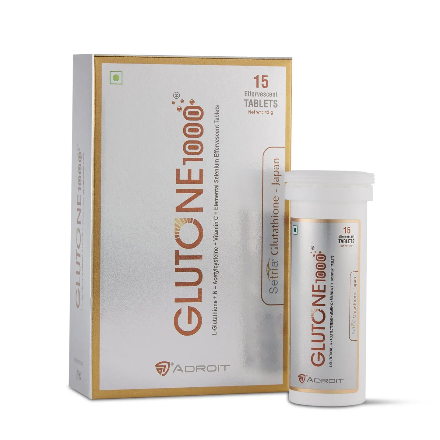 Skin Glow Glutone 1000，15 片超值组合 - 16 片装