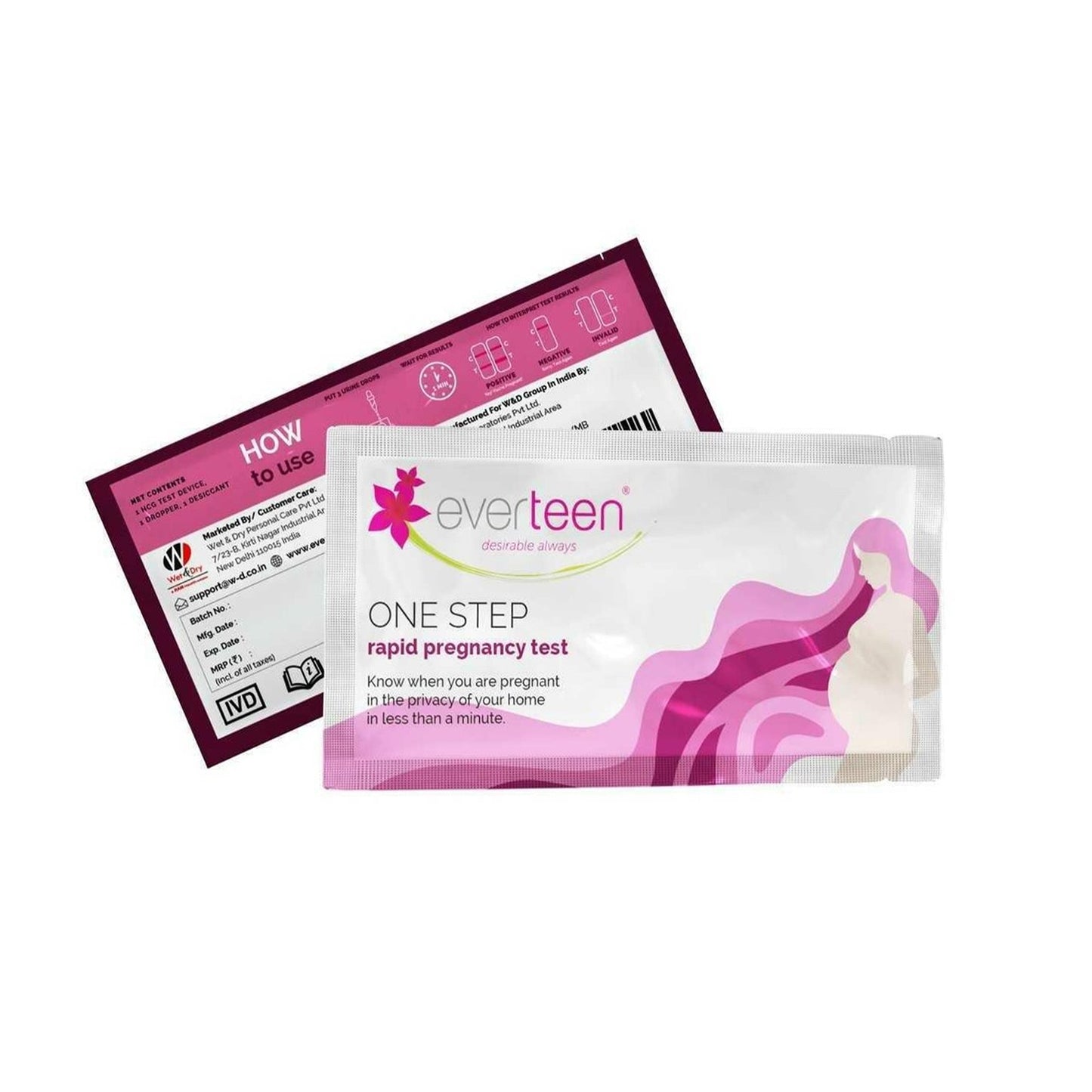 Everteen One Step Pregnancy Test, 5 Devices