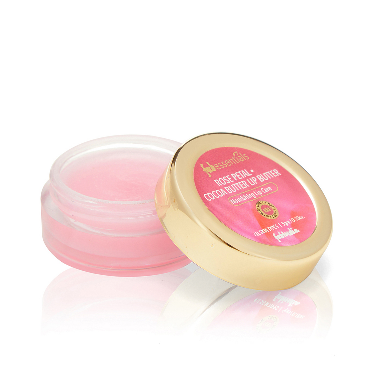Fabessentials Rose Petal Cocoa Butter Lip Butter infused with Coconut Oil & Shea Butter, 5gm
