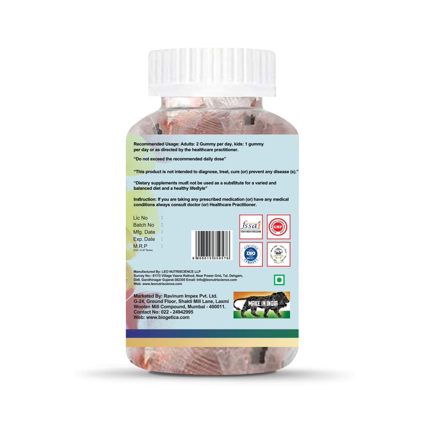بيوتين وفيتامينات متعددة من بيوجيتيكا، 30 قطعة مضغ