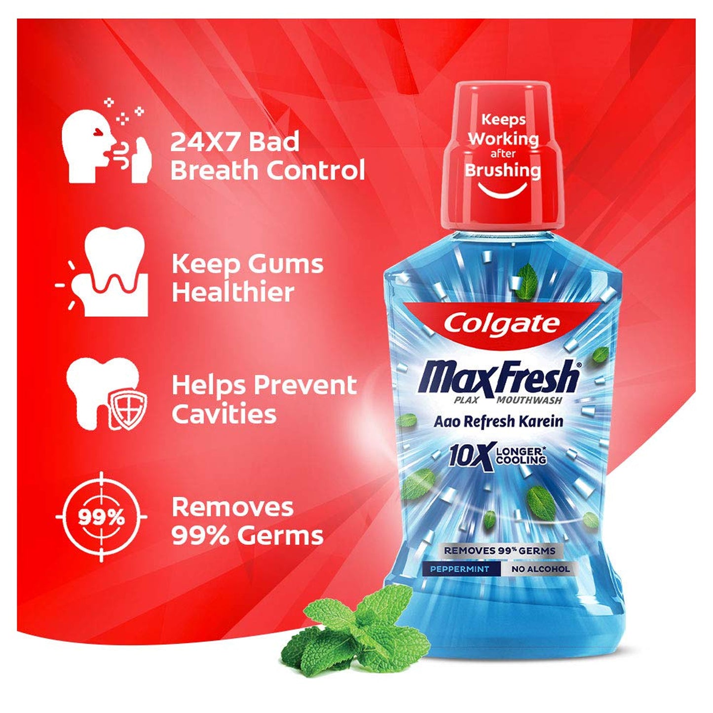 Colgate Plax Mouthwash Peppermint, 250ml