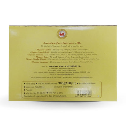 Mysore Sandal Soap Gift Pack, 6x150gm