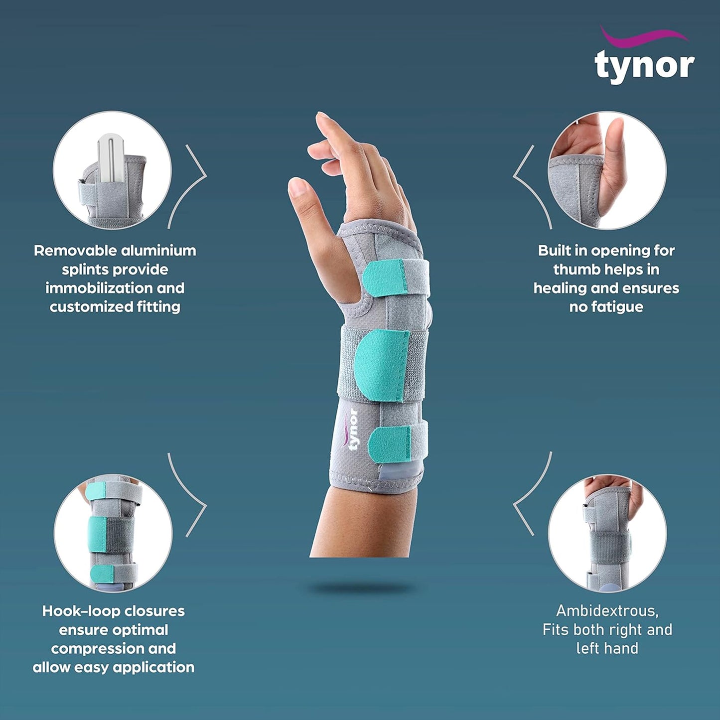 Tynor Wrist Splint Ambidextrous - L