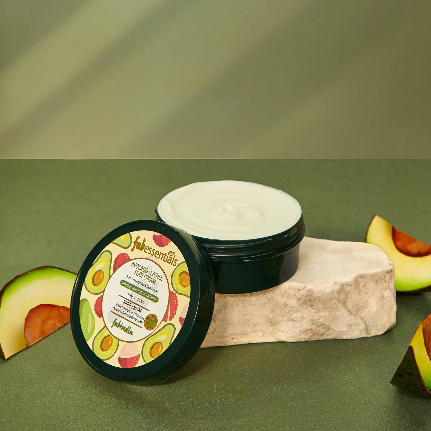 Fabessentials Avocado Lychee Foot Cream, 100gm