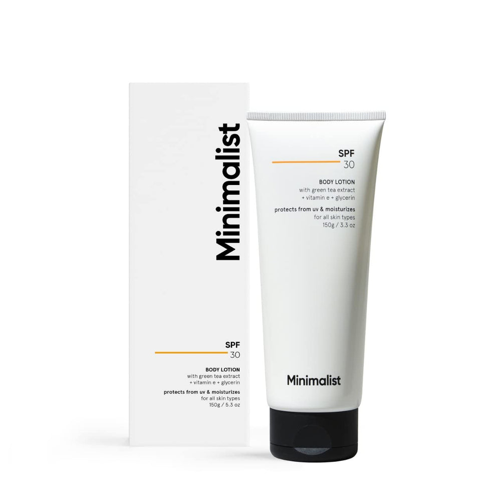 Minimalist SPF30 Body Lotion with Vitamin E, Gylcerin & Green Tea Extract, 150gm