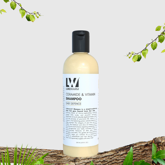 Lukewarm Ceramide & Vitamin Daily Defence Shampoo, 200ml : Hair Repair & Fall Protection, Strengthening & Healthy Growth