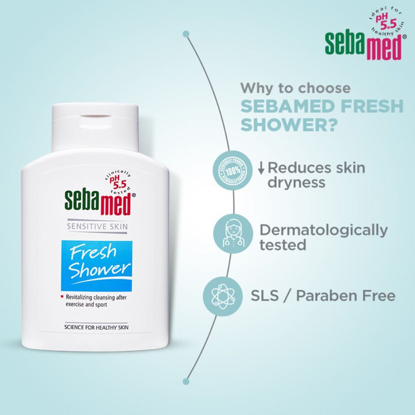 Sebamed Fresh Shower for Sensitive Skin, 200ml