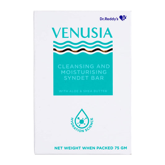 Venusia Cleansing and Moisturizing Syndet Bar, 75gm