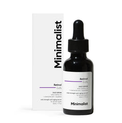 Minimalist Retinol 0.6% Mid Strength Anti Ageing Face Serum for Fine lines & Wrinkles, 30ml