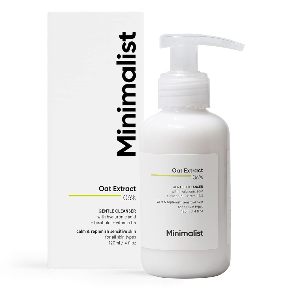 Minimalist Oat Extract 06% Gentle Cleanser - Calm & Replenish Sensitive Skin, 120ml