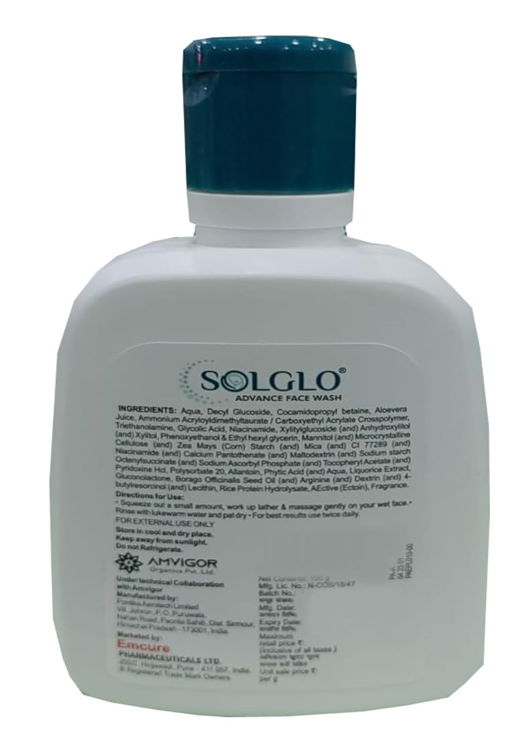 Solglo 高级洁面乳，100 克