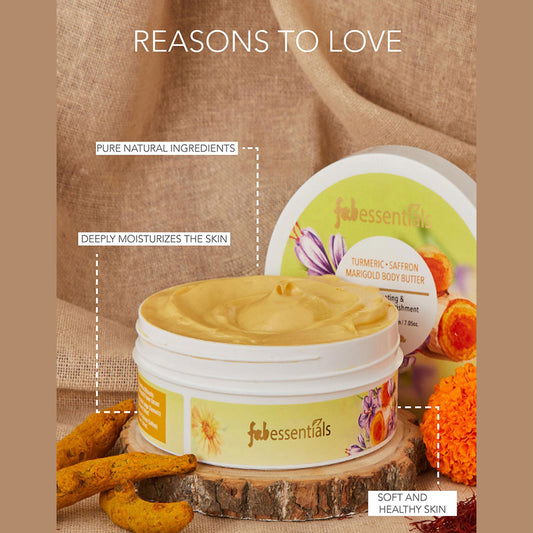 Fabessentials Turmeric Saffron Marigold Body Butter, 200gm