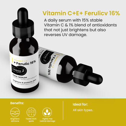 Vandyke 16% Vitamin C Serum With Vitamin E & Ferulic acid for Brightening, 30ml