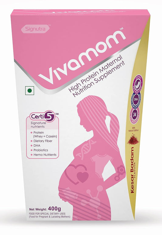 Vivamom Maternal Nutrition Supplement Kesar Badam, 400gm