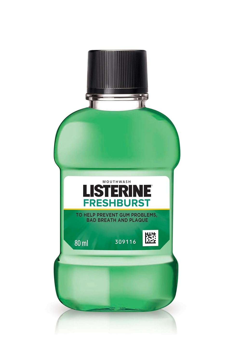 Listerine Fresh Burst Mouthwash, 80ml