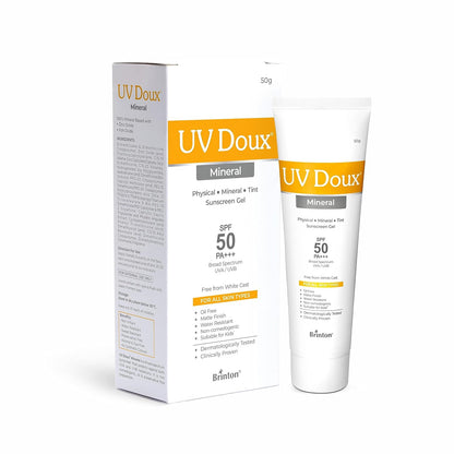 UV Doux Mineral SPF50 PA+++ Sunscreen, 50gm
