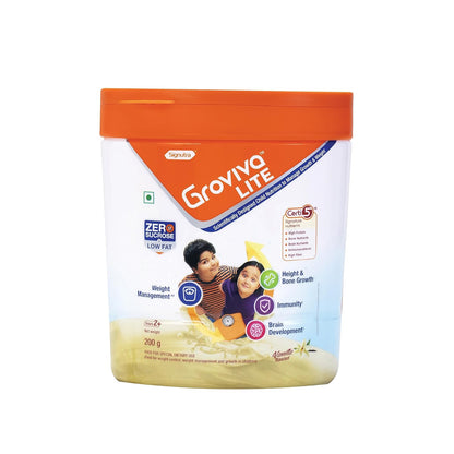 Groviva Lite Child Nutrition Supplement Vanilla Flavour Jar, 200gm