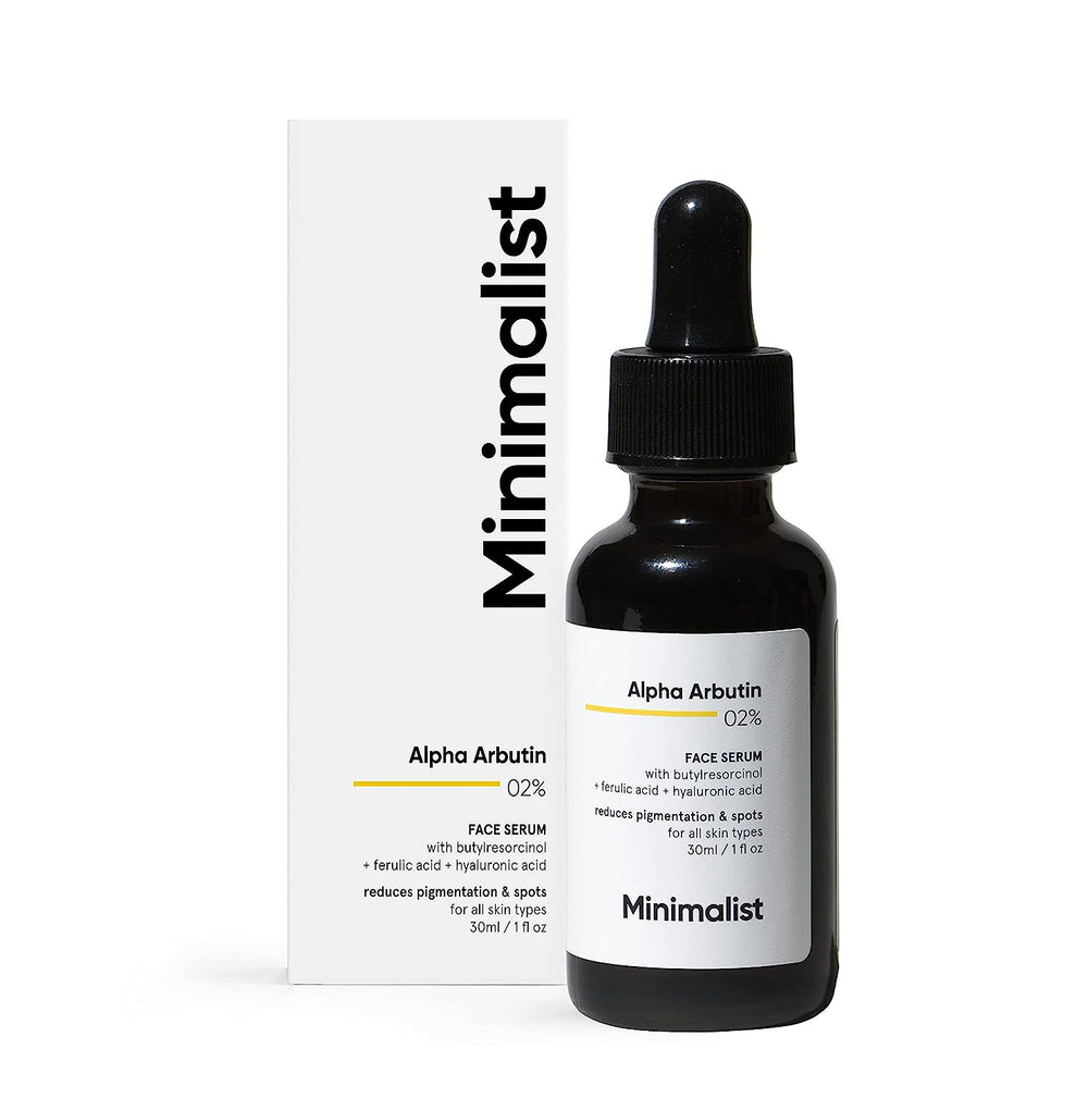 Minimalist 02% Alpha Arbutin Face Serum - Reduce Pigmentation & Spots, 30ml