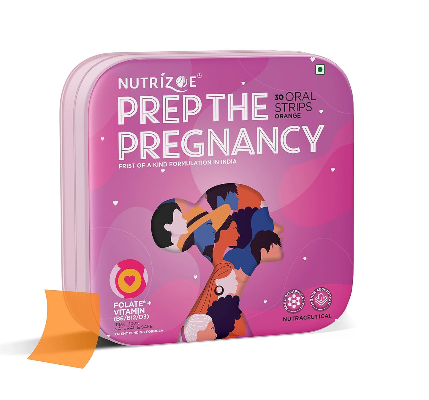 Nutrizoe Prep the Pregnancy Orange, 30 Oral Strips