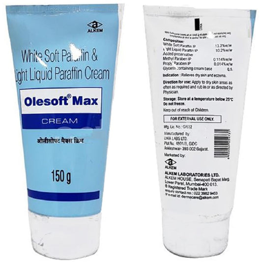 Two tubes of Olesoft Max Cream by Alkem on a white background