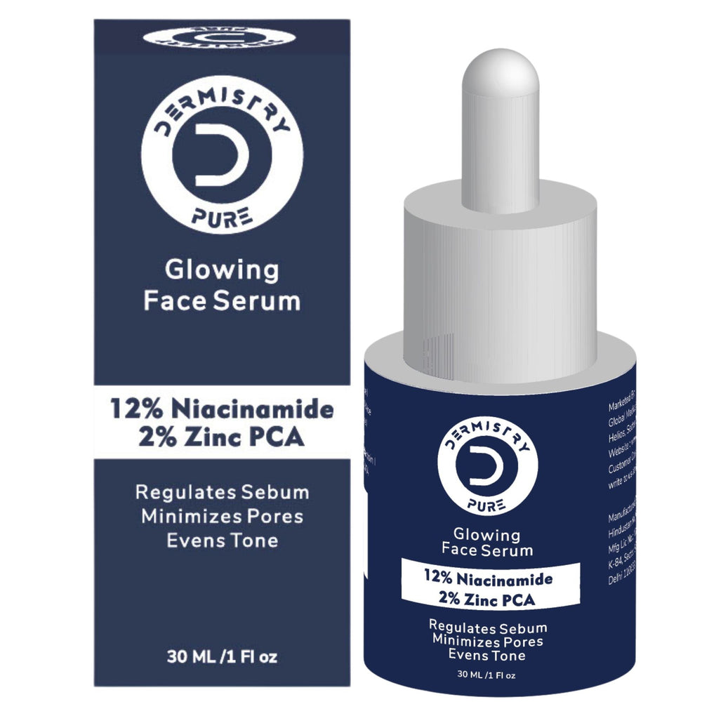 Dermistry Pure 12% Niacinamide 2% Zinc Serum | Oil Control Blemishes Minimizes Pores Evens Skin Tone, 30ml