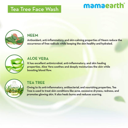 mamaearth Tea Tree Face Wash, 250ml (Rs. 1.59/ml)