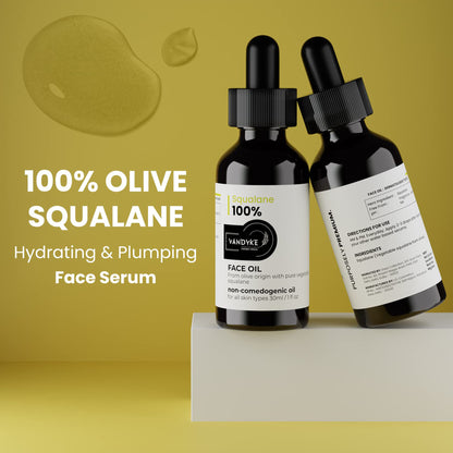 Vandyke 100% Squalane Face Oil for light Moisturization & Reducing Fine Lines, 30ml