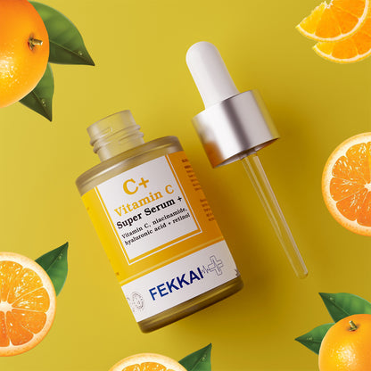 Fekkai Vitamin C-Plus Super Serum with Niacinamide, Retinol, Hyaluronic Acid, and Salicylic Acid, 30ml