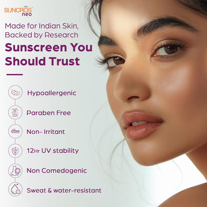 Suncros Neo Sunscreen Gel Spf 75+ PA+++, 50gm