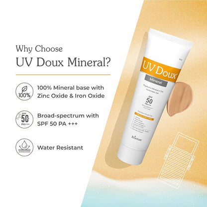 UV Doux Mineral SPF50 PA+++ Sunscreen, 50gm
