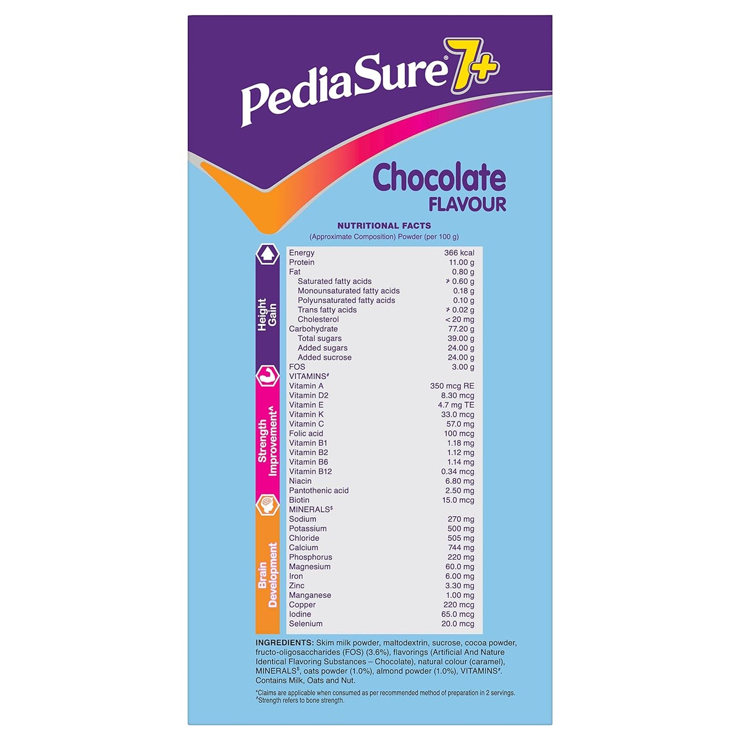 Pediasure 7 Plus 巧克力味补充装，800 克