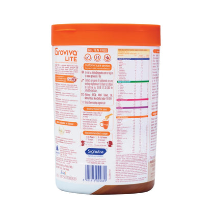 Groviva Lite Child Nutrition Supplement Chocolate Flavour Jar, 400gm