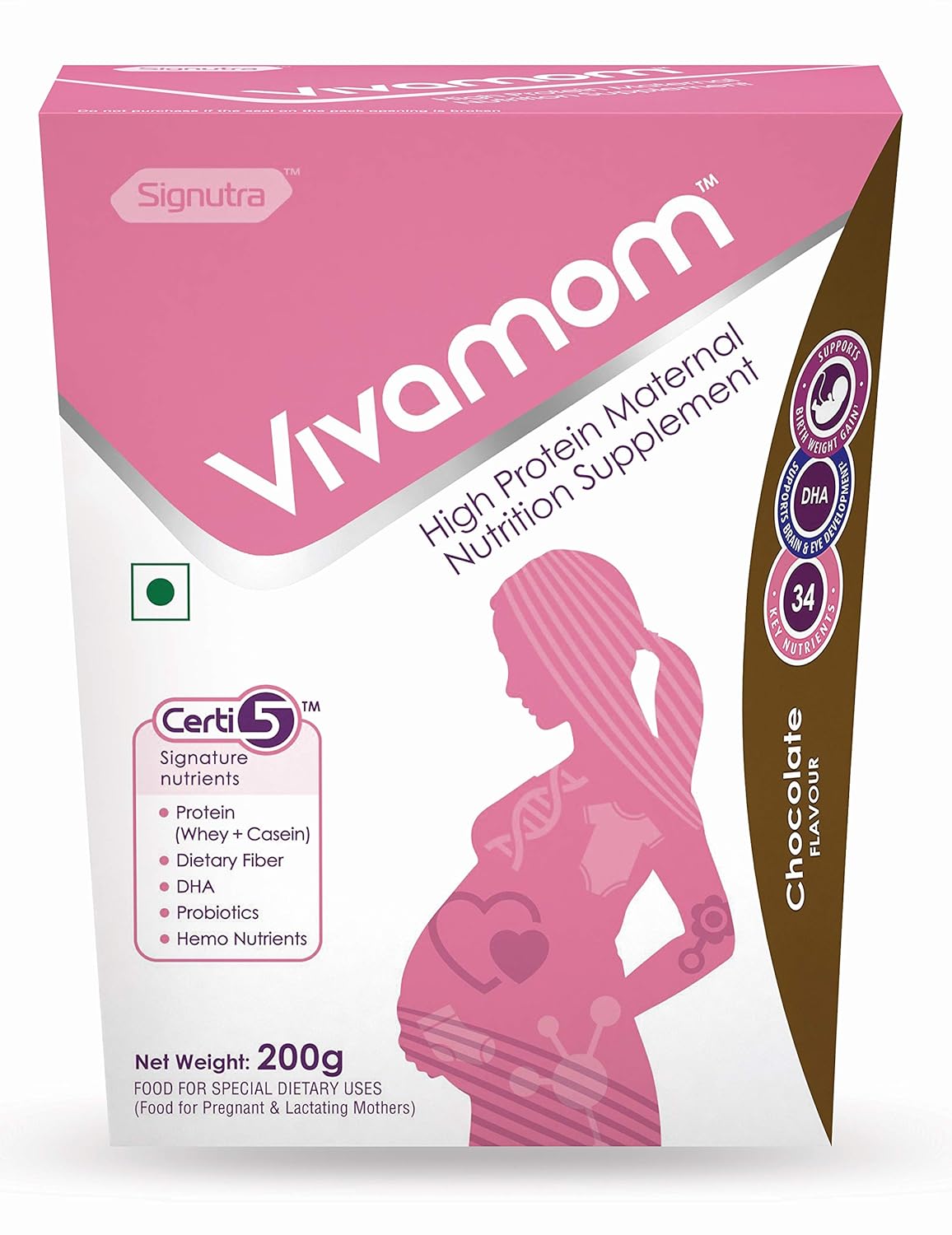 Vivamom Maternal Nutrition Supplement Chocolate, 200gm