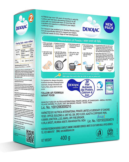 Dexolac - 2 Follow-Up Formula Refill Pack, 400gm