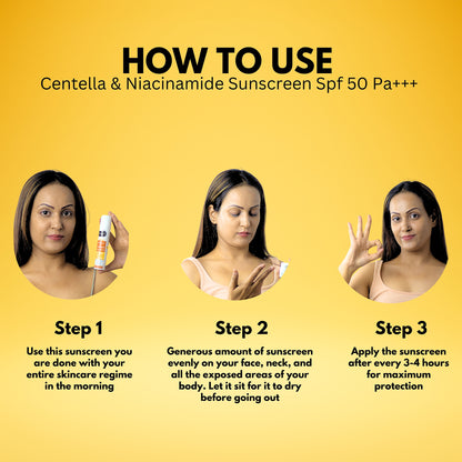 Vandyke Centella & Niacinamide Sunscreen Spf 50 PA+++, 50gm