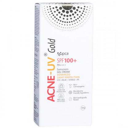 Acne-UV Gold SPF100+ PA+++ Sunscreen Gel Cream, 100gm