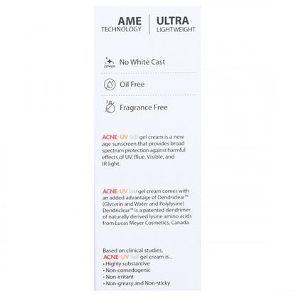 Acne-UV Gold SPF100+ PA+++ Sunscreen Gel Cream, 100gm
