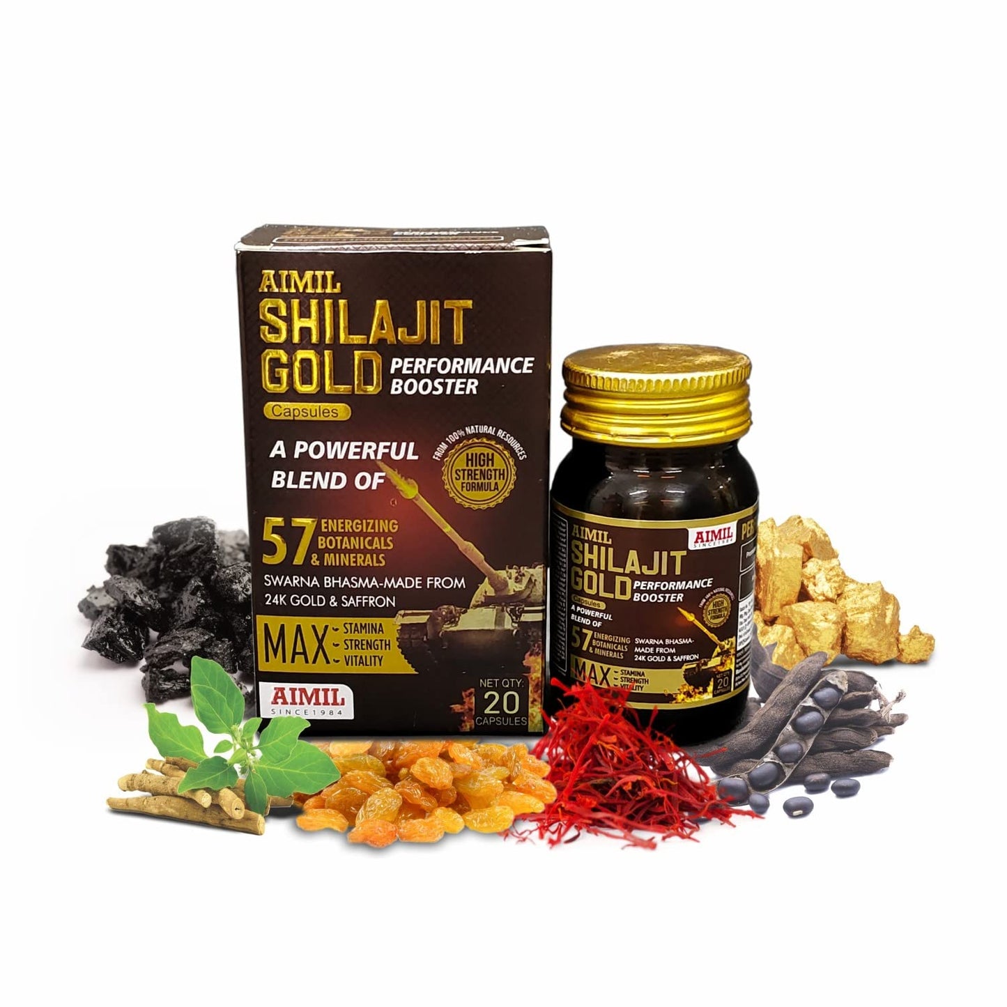 Aimil Shilajit Gold Capsule, 20s