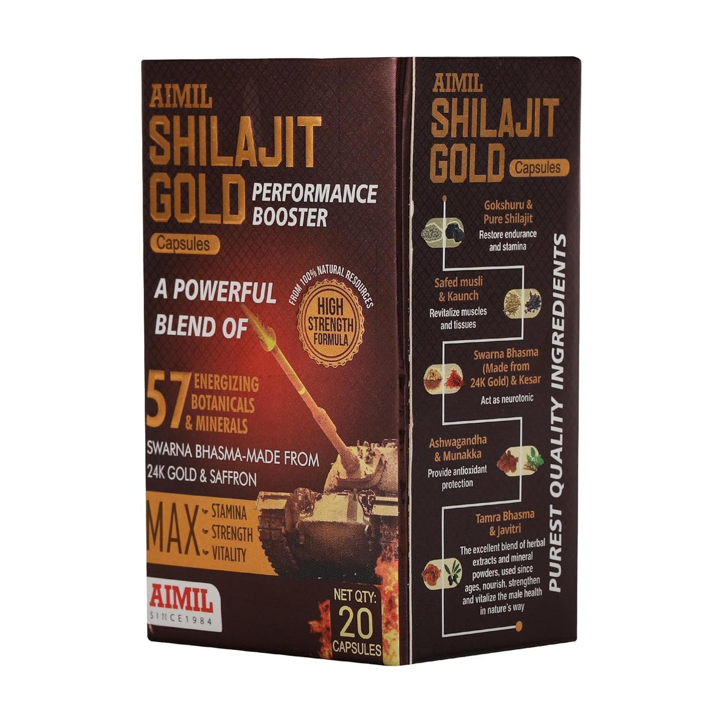 Aimil Shilajit Gold Capsule, 20s