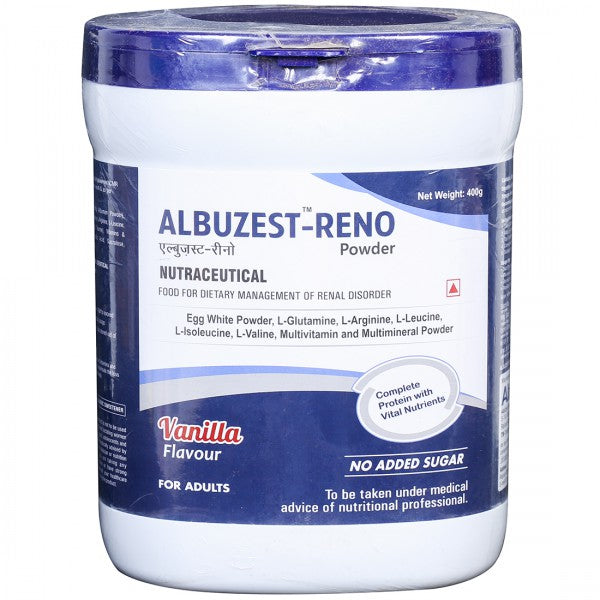 Albuzest Reno Sugar Free Vanilla Flavour Powder, 400gm