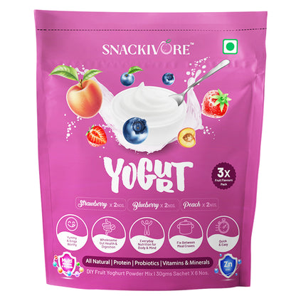 Snackivore Fruit Yogurt Powder Mix Assorted, 180gm
