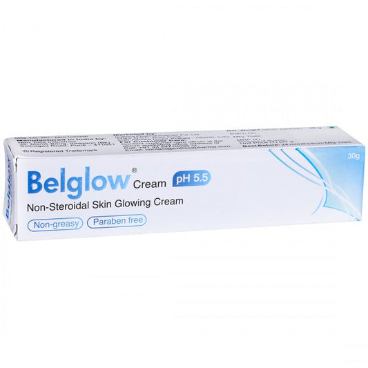 Belglow cream packaging on a white background
