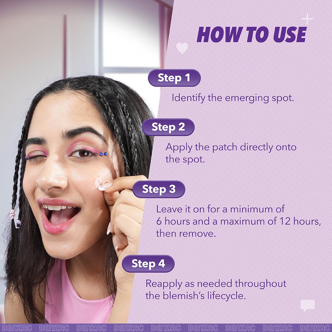 Benzac Power Patch | Fast-Acting Pimple Patch, 12 Patches