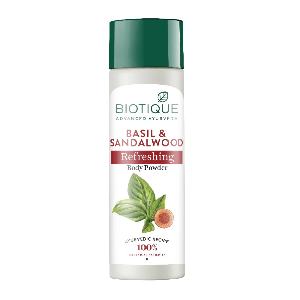 Biotique Bio Basil & Sandalwood Refreshing Body Powder, 150gm