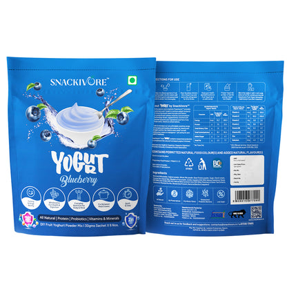 Snackivore Fruit Yogurt Powder Mix Blueberry, 180gm